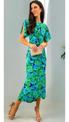 5-A1713 Dionna Rouched Floral Dress