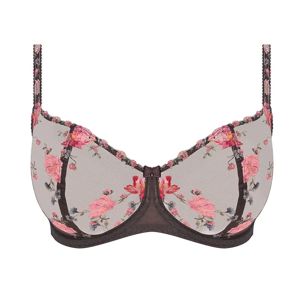 Adrienne Charcoal Bloom Uw Balconette Bra