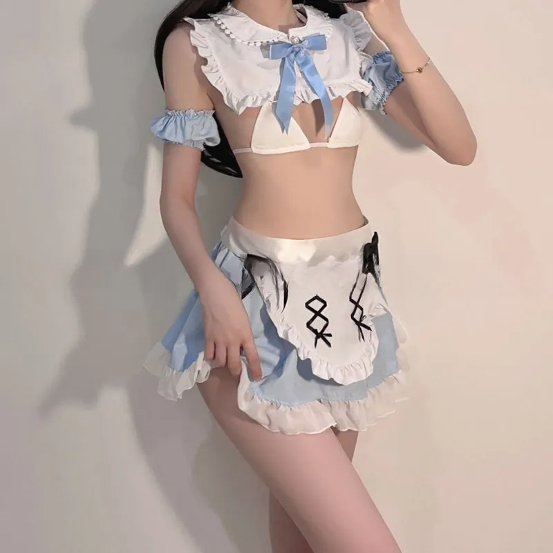 Alice in Wonderland Inspired Sexy Maid Blue Dress ON837