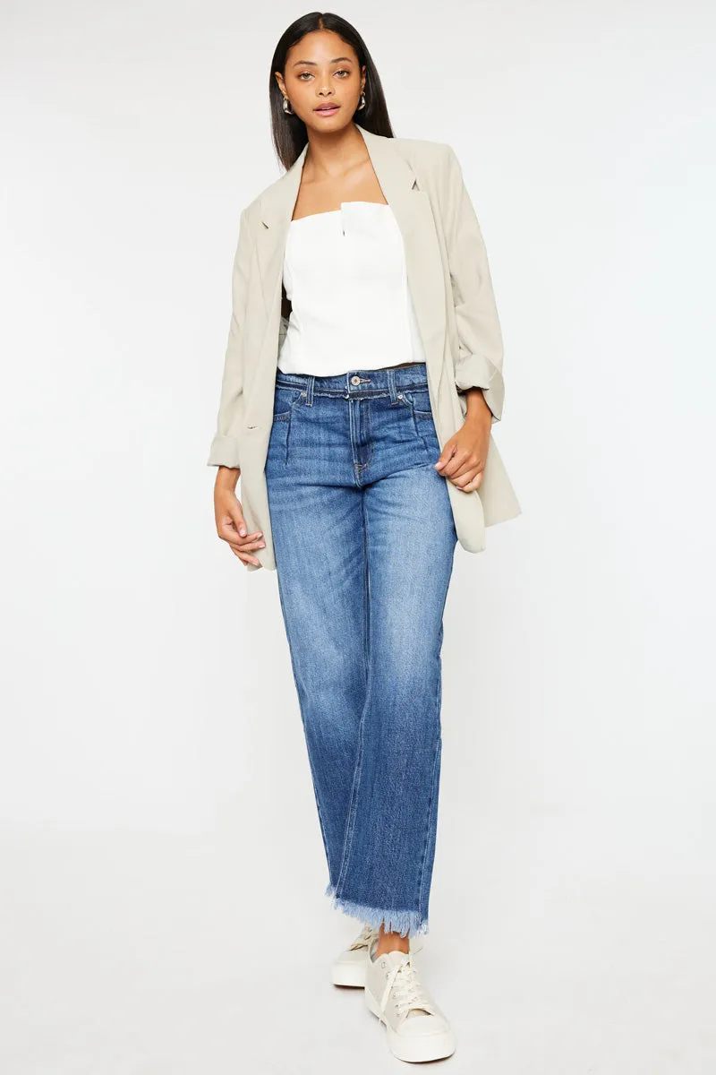 Angelina High Rise Slim Straight Leg Jeans