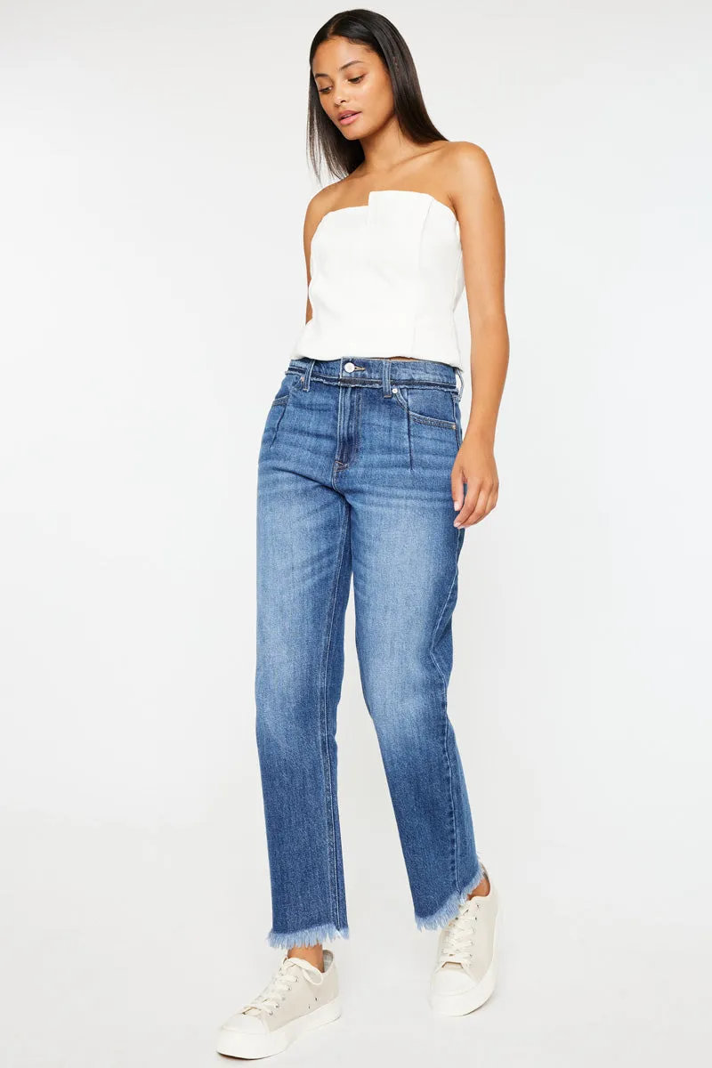 Angelina High Rise Slim Straight Leg Jeans