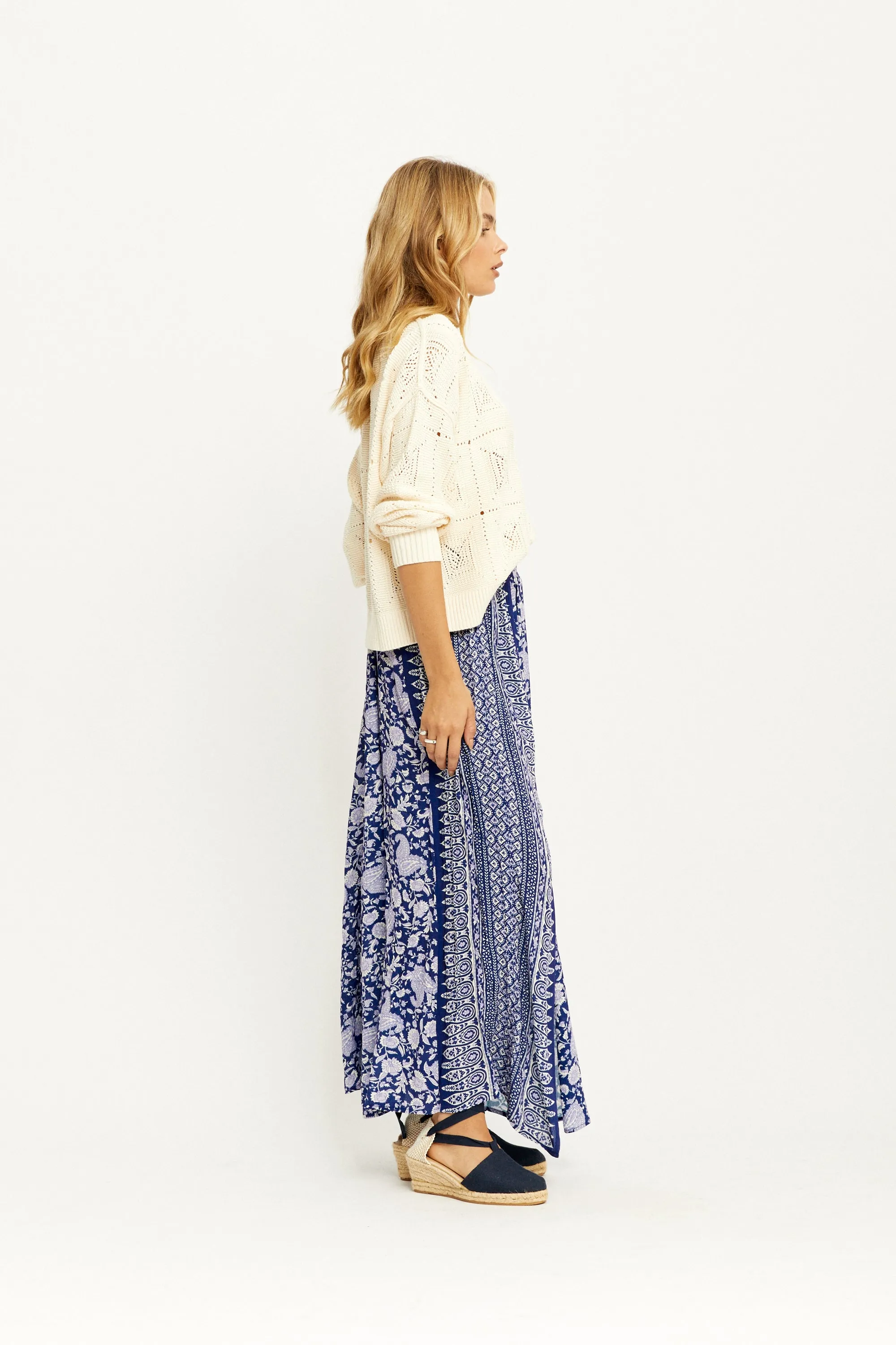 Angelis Maxi Skirt - Sapphire