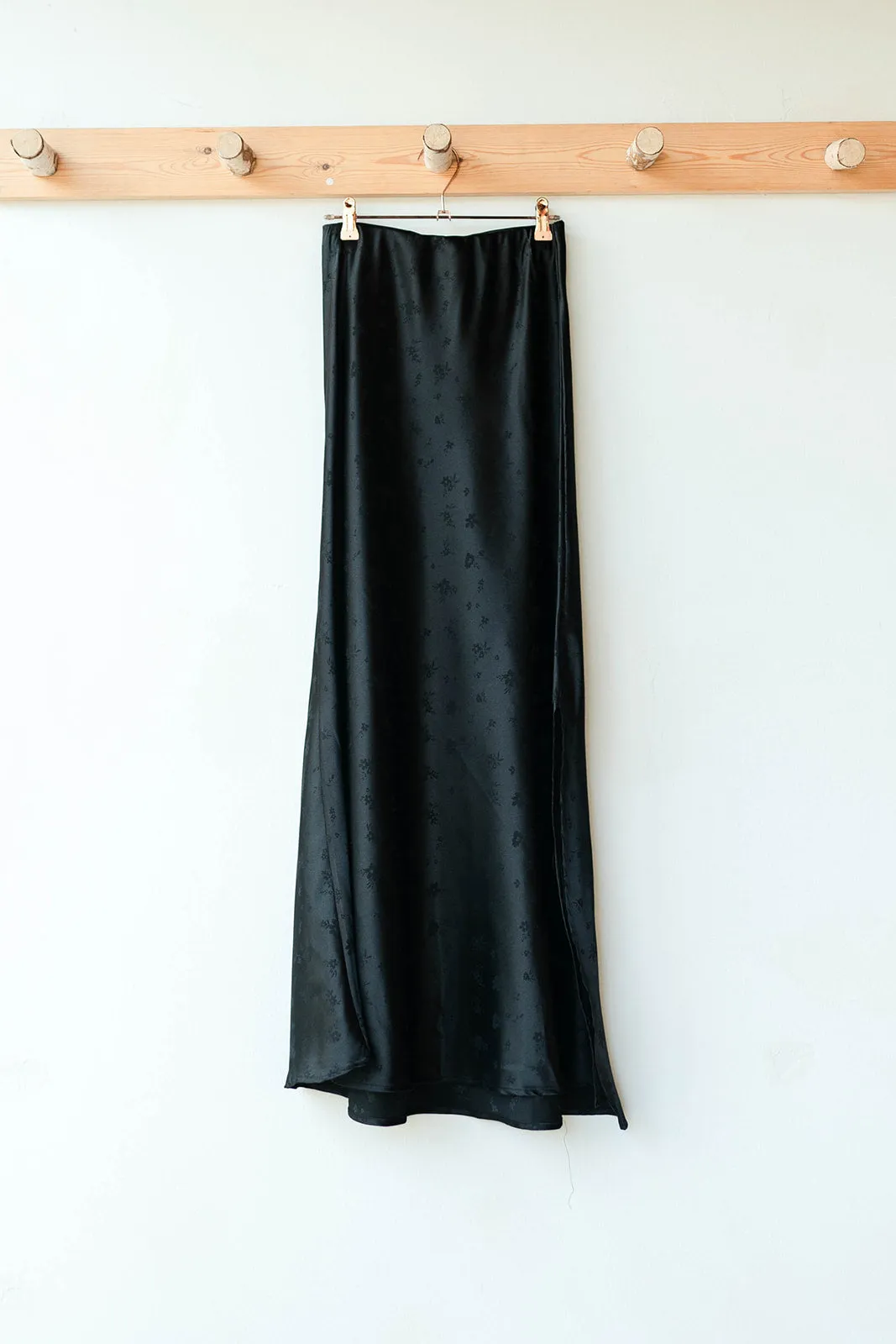 ashlen satin midi skirt