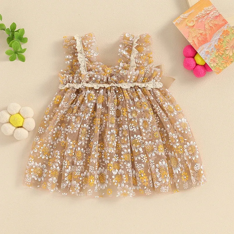 AUTUMN SUN Floral Tulle Dress