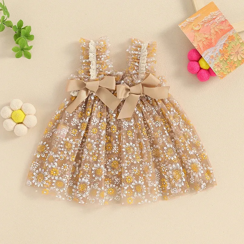 AUTUMN SUN Floral Tulle Dress