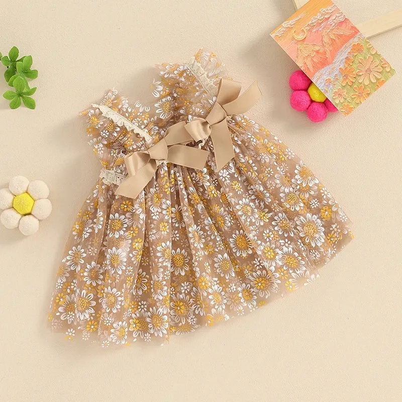 AUTUMN SUN Floral Tulle Dress