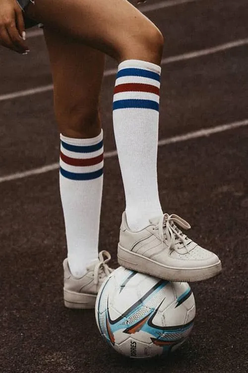 Blue Red Stripe Socks