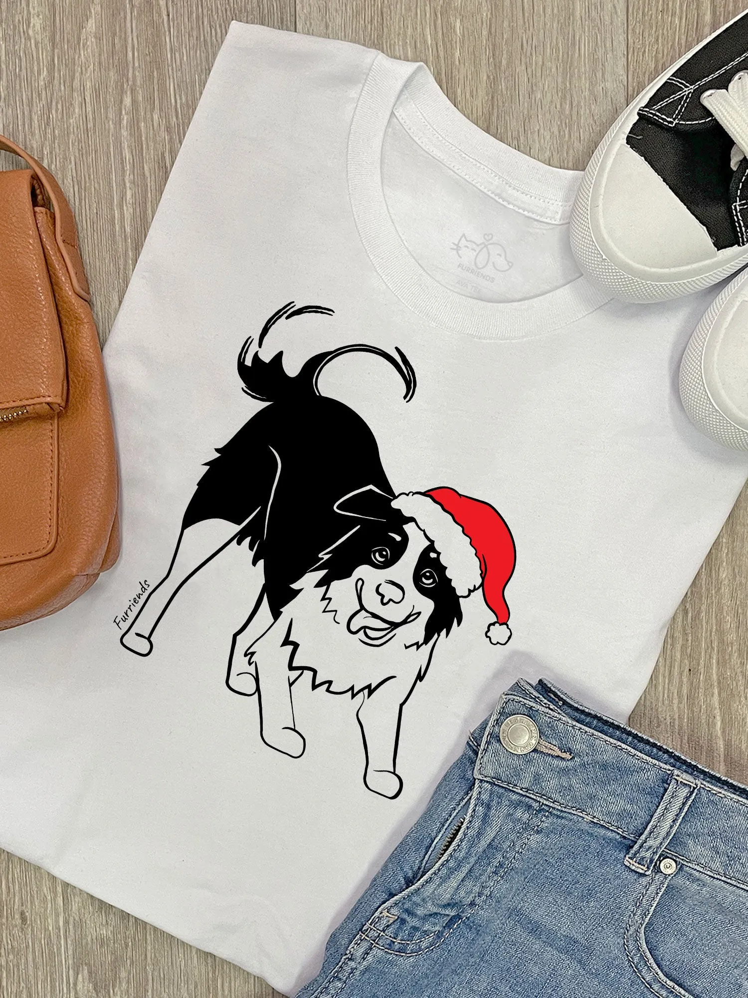 Border Collie Christmas Edition Ava Women's Regular Fit Tee