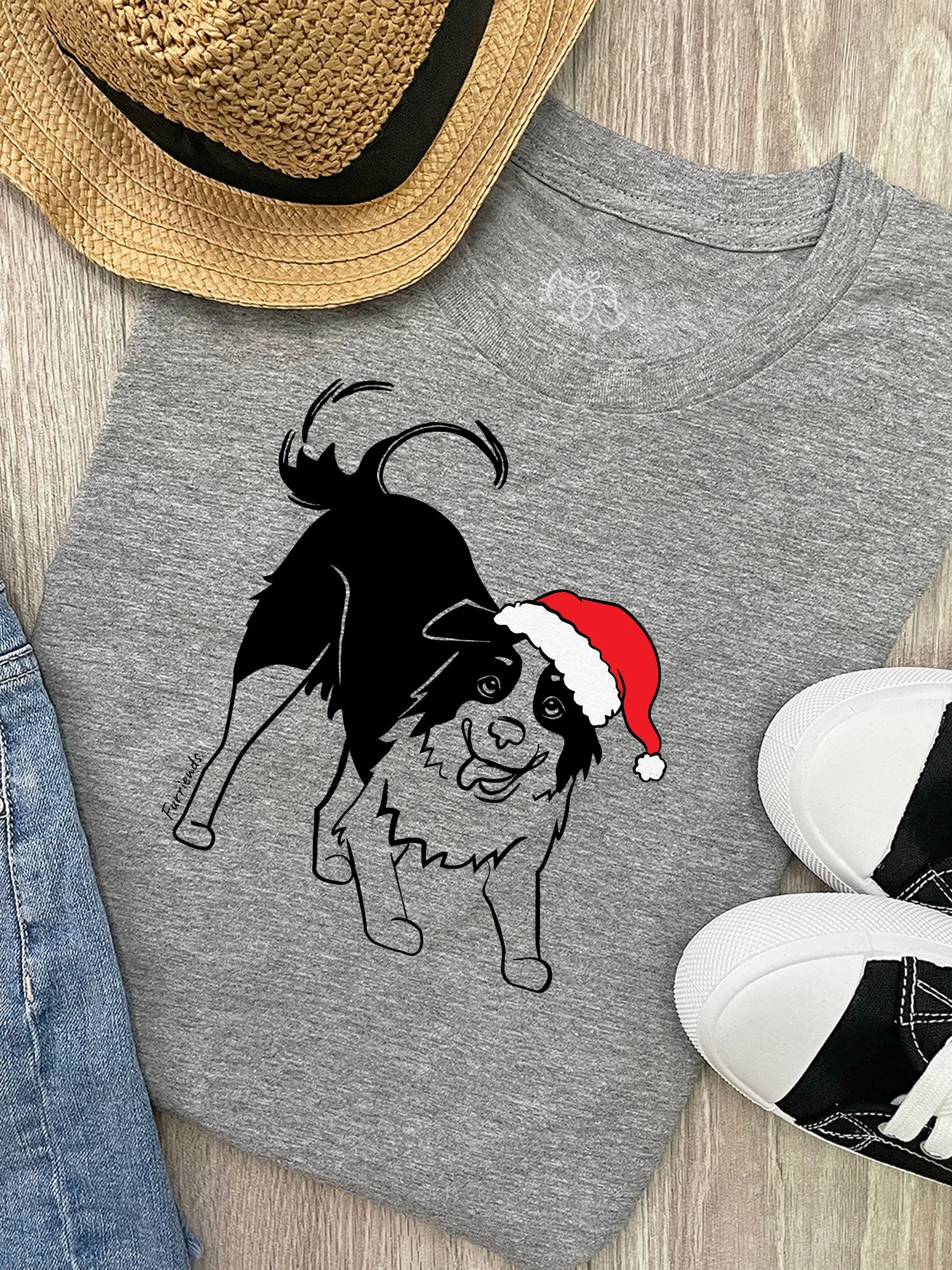 Border Collie Christmas Edition Ava Women's Regular Fit Tee