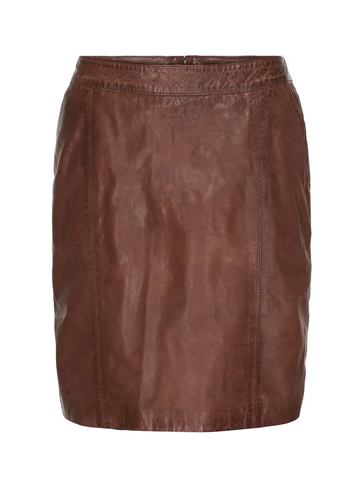 BTF CPH Pencil Skirt with Pockets 100102 Carob Brown