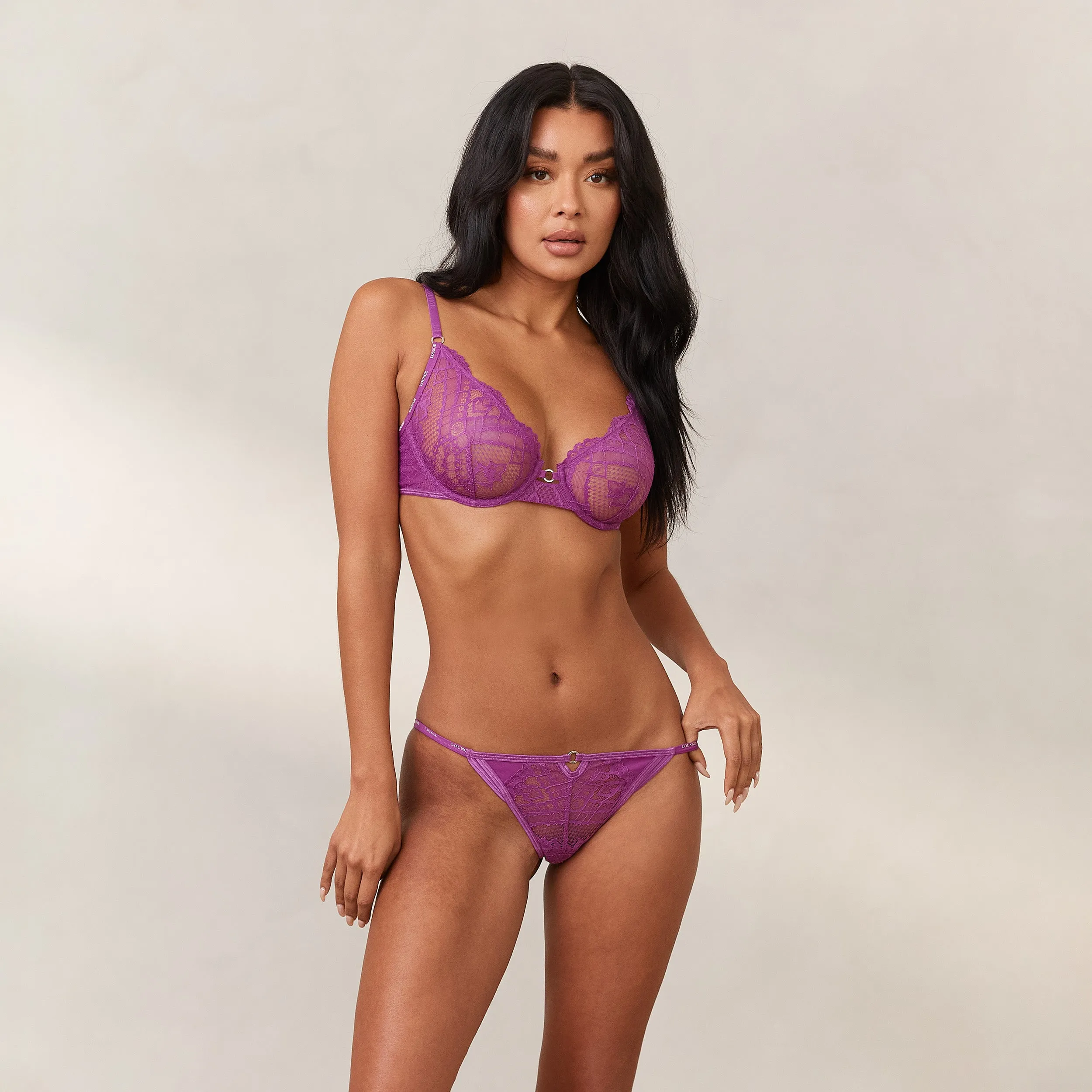 Charmed Balcony Bra - Plum