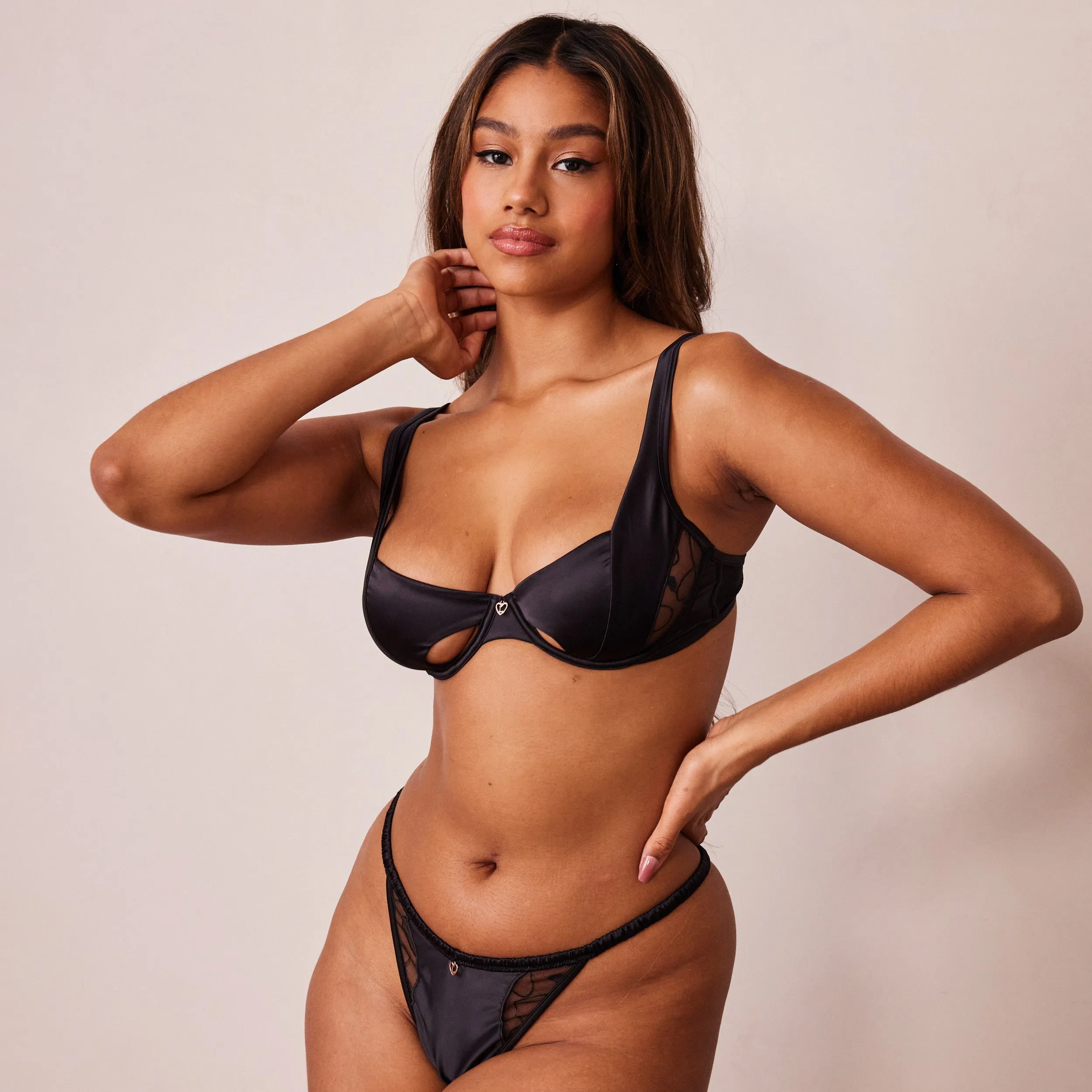 Cherish Balcony Bra  - Black