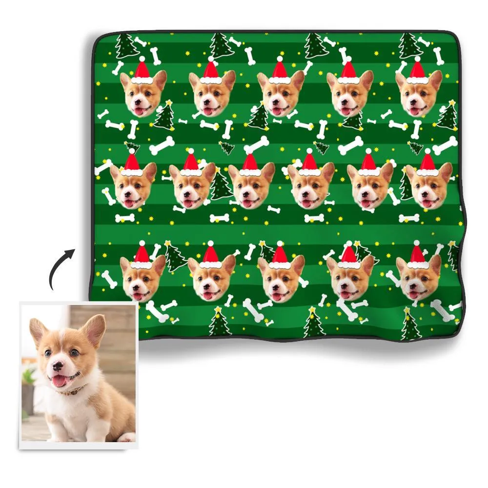 Christmas Dog Photo Blanket