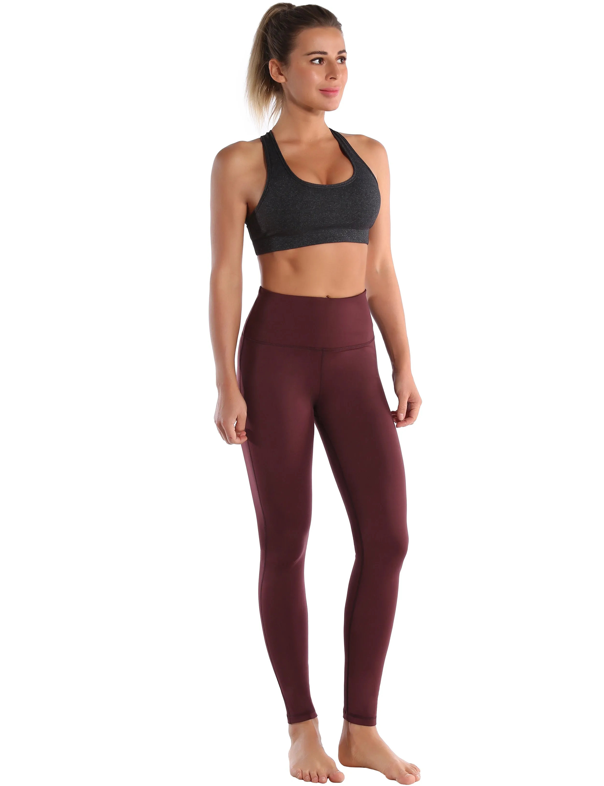 Compression Racerback Sports Bras heathercharcoal ins_yogastudio