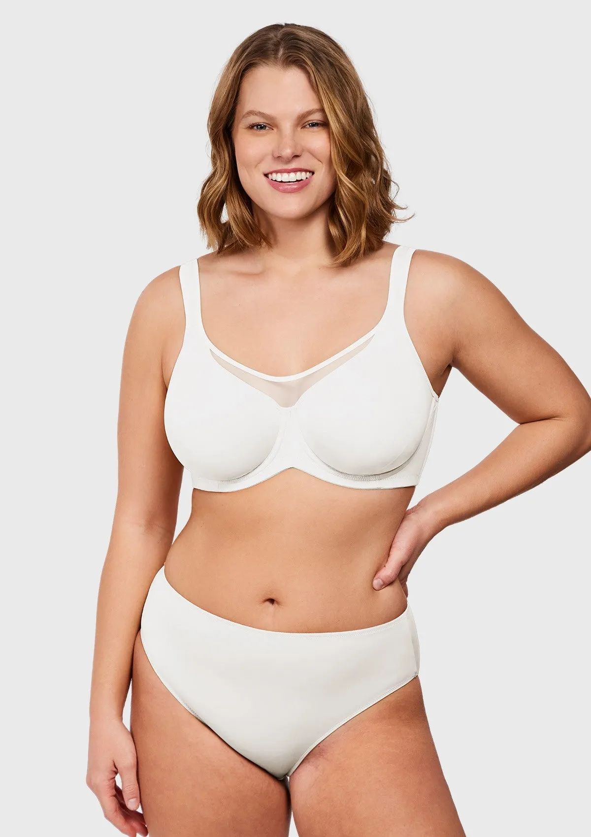 CoolComfort Smoothing Full Coverage Unlined Underwire Minimizer Bra