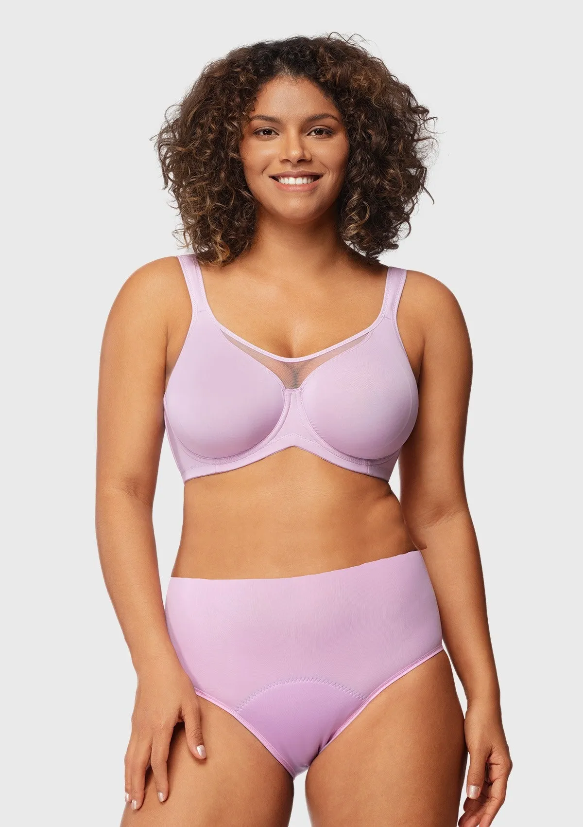 CoolComfort Smoothing Full Coverage Unlined Underwire Minimizer Bra