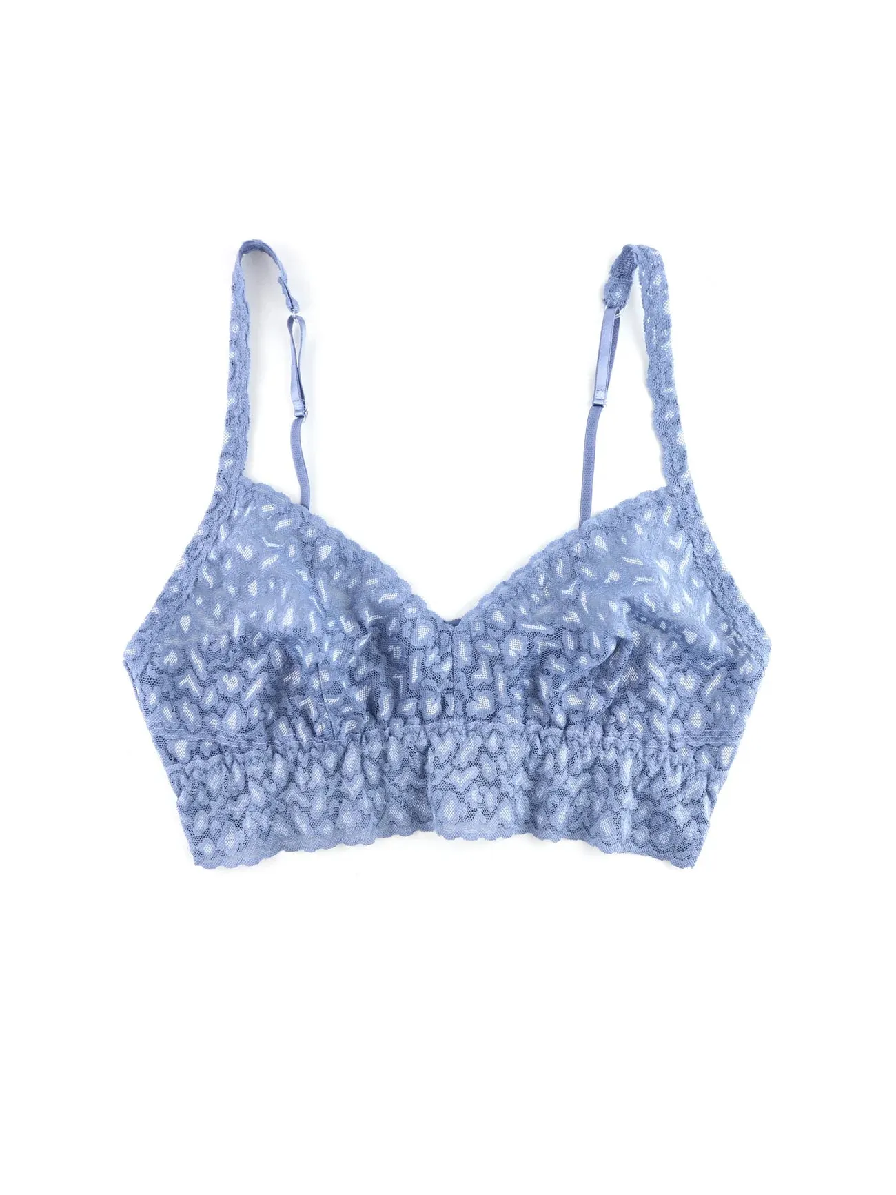 Cross Dyed Leopard V-Neck Retro Bralette