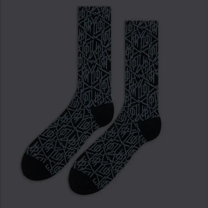 Dolly Noire adult socks Monogram DLYNR sk451-ka-01 black - one size