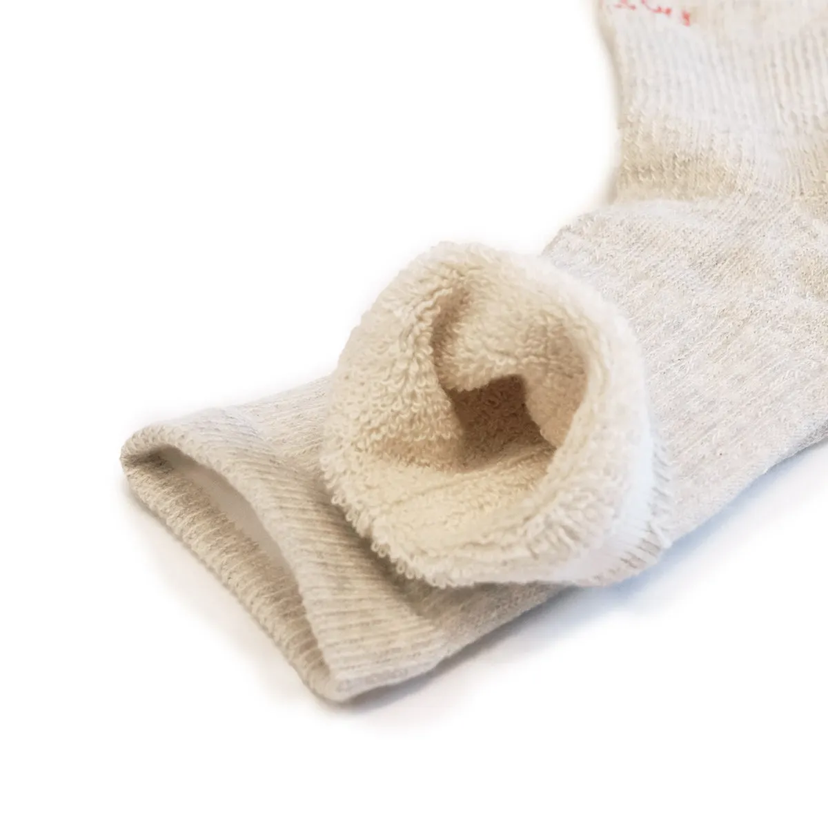 Double Face Mini Crew Socks "Organic Cotton" - Light Grey