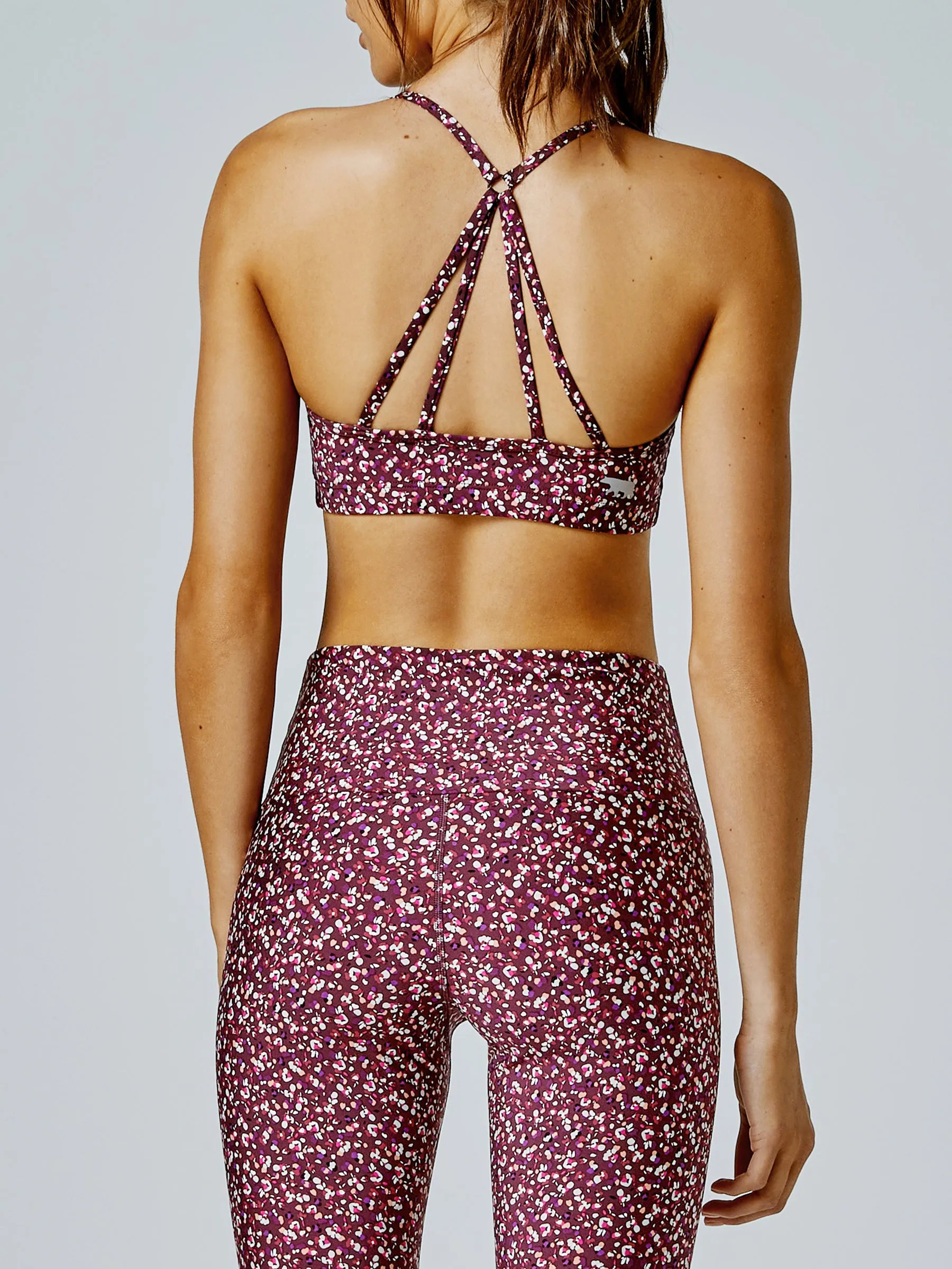 Dream Catcher Push Up Sports Bra - mad claret