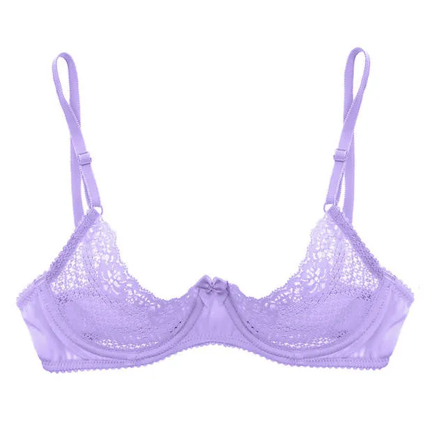 Duet Lace Underwire Demi Bra | Lilac