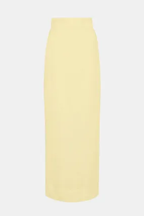 Emma Pencil Skirt in Butter Yellow