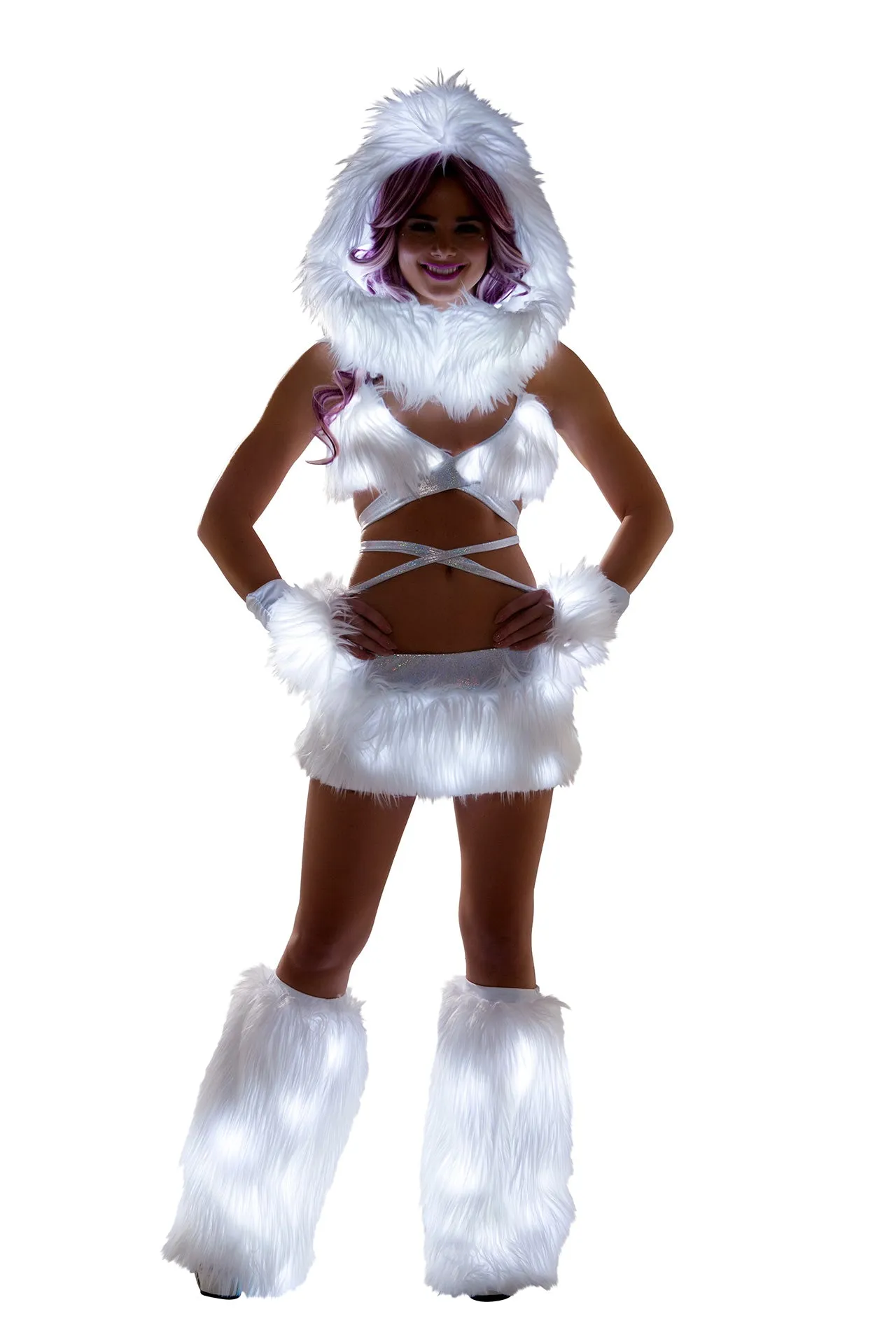 FF427 - Faux Fur Light-Up Skirt