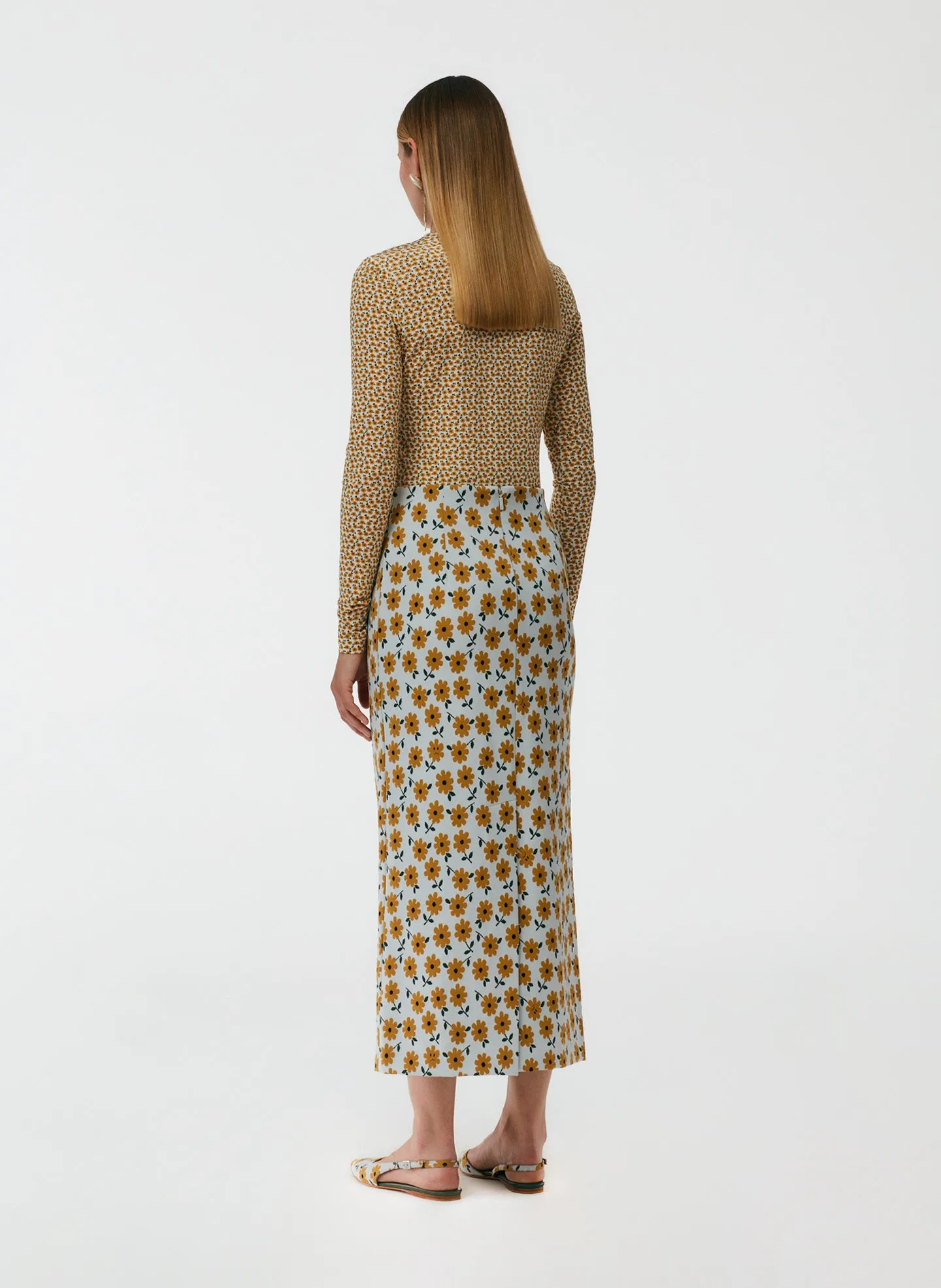 Flora Jacquard Pencil Skirt - Petite