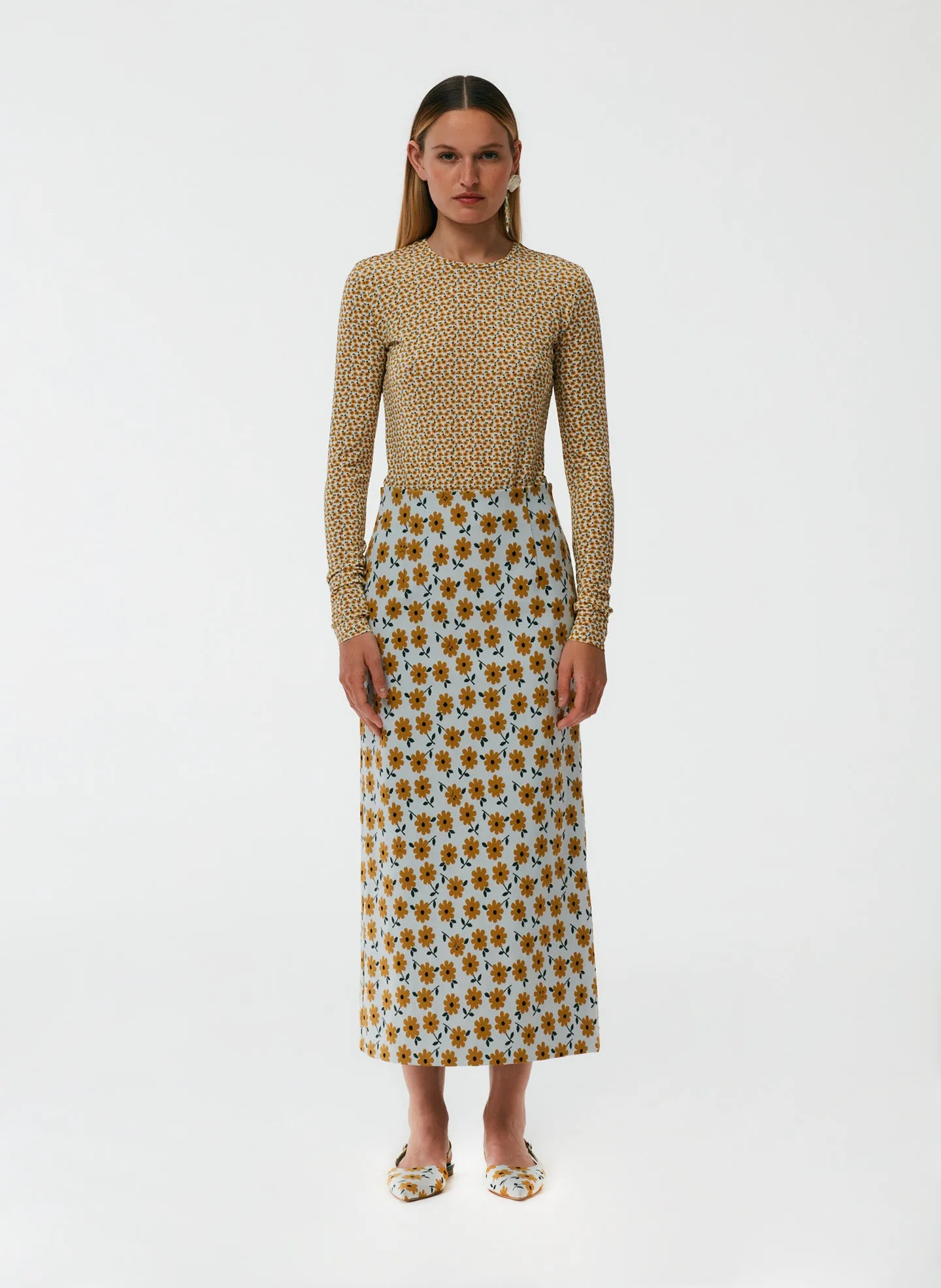 Flora Jacquard Pencil Skirt - Petite