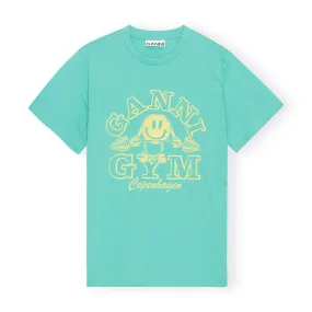 Ganni Basic Gym Relaxed T-Shirt 'Lagoon'