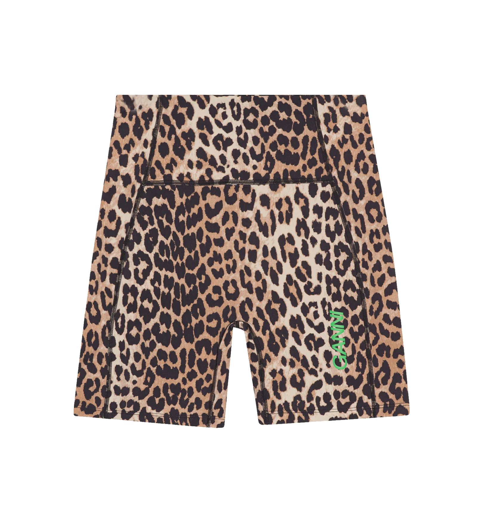 GANNI Leopard Active Ultra High Waist Shorts