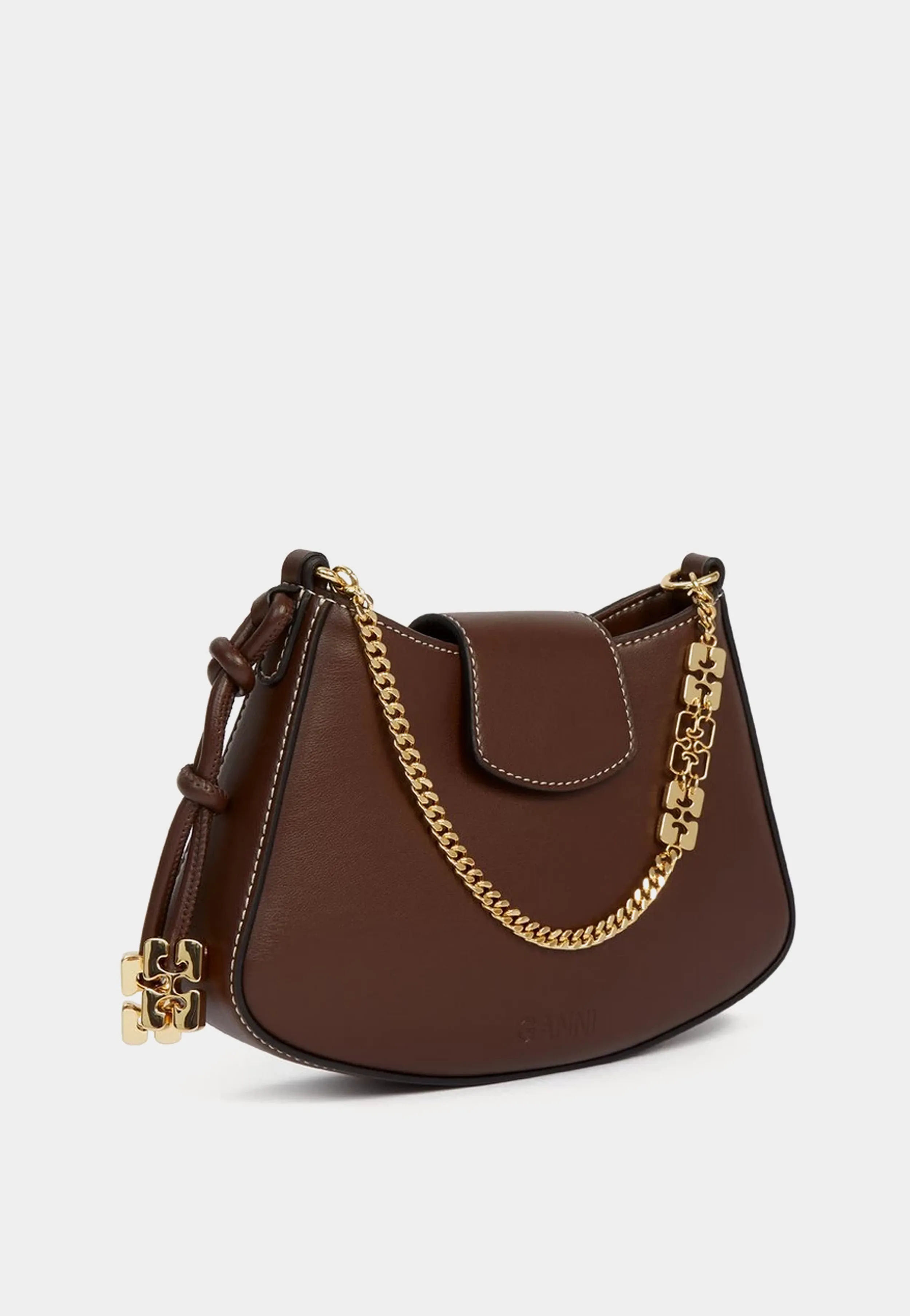 Ganni Mini Swing Crossbody Chocolate