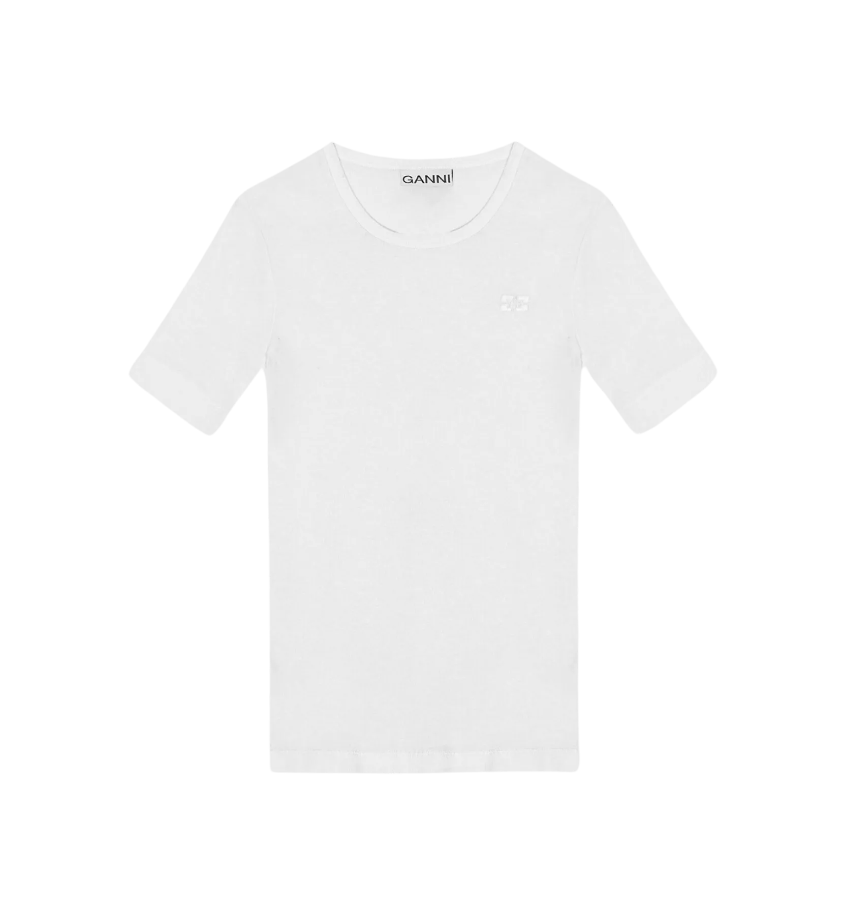 GANNI Rib Short Sleeve T-Shirt