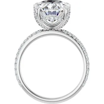 Hidden Halo Diamond Engagement Ring