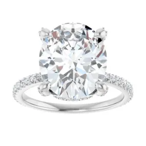 Hidden Halo Diamond Engagement Ring