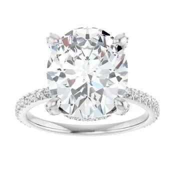 Hidden Halo Diamond Engagement Ring