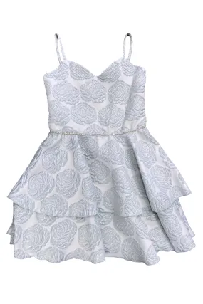 Ice Blue brocade Tinsley dress