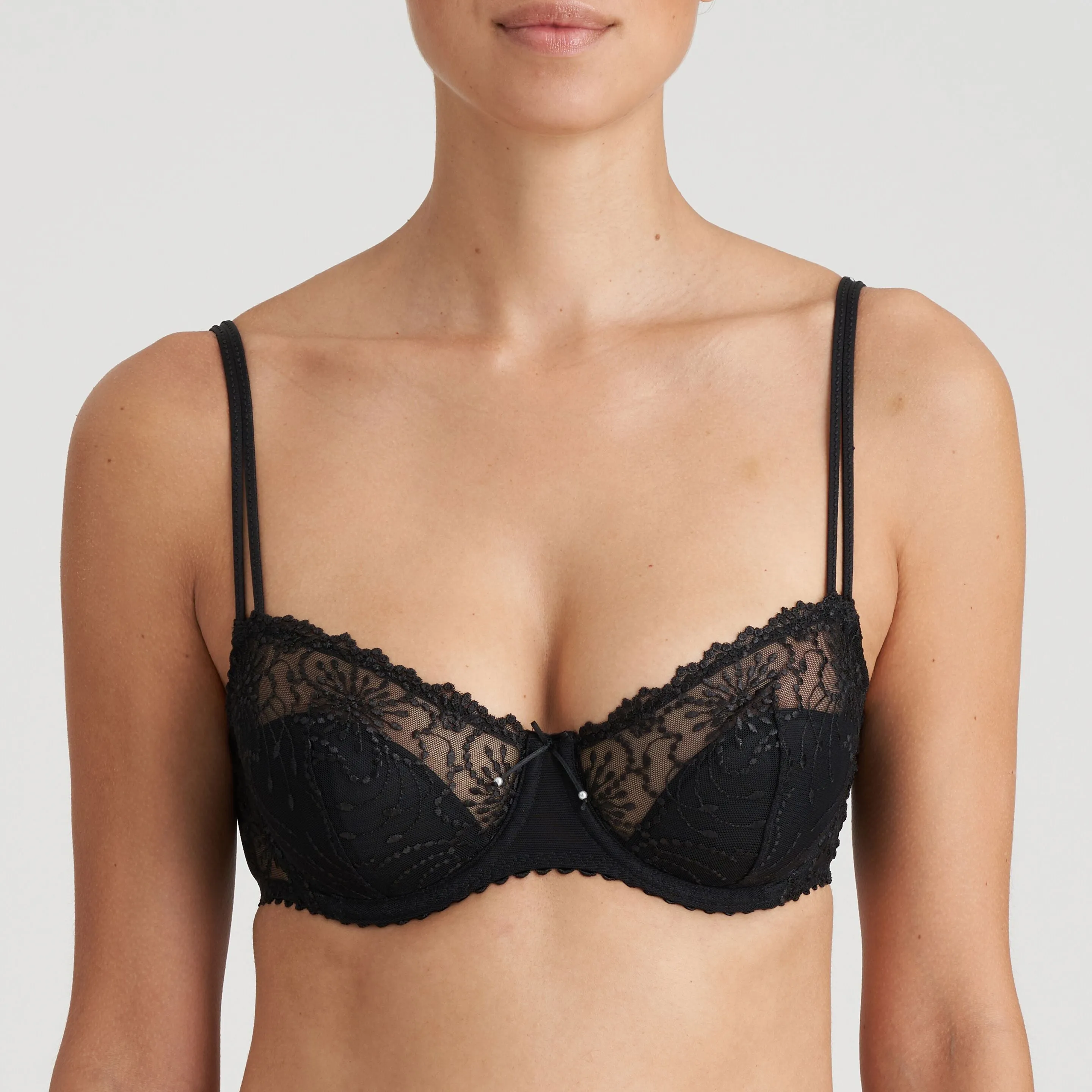 JANE Half Padded Balcony Bra | Black