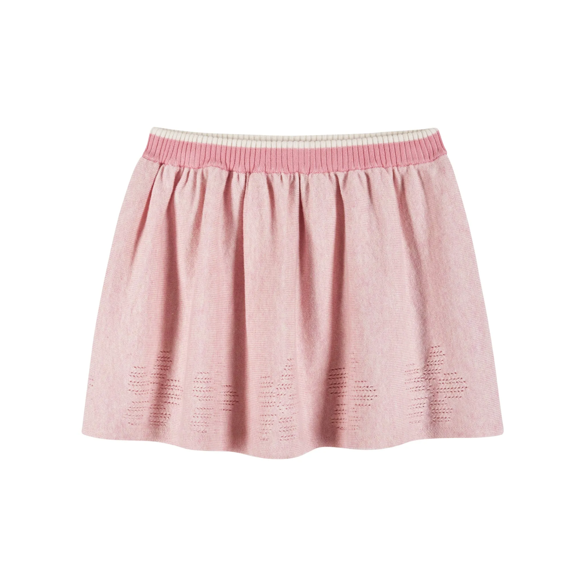 Knit Skirt Set (Size 4-6X) | Pink Flowers