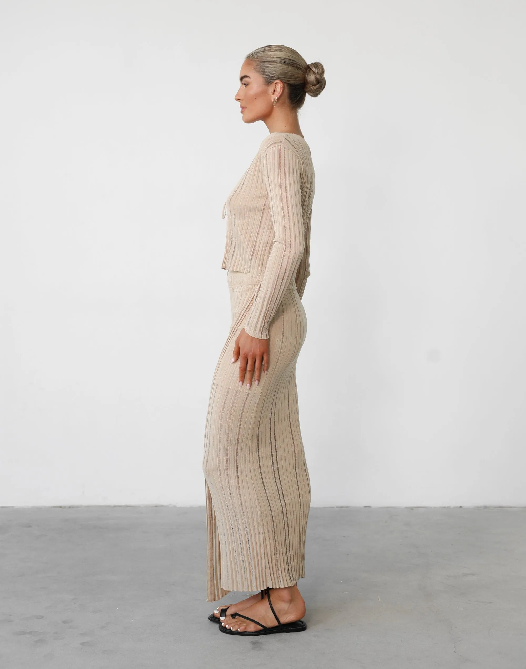 Krystelle Maxi Skirt (Beige)