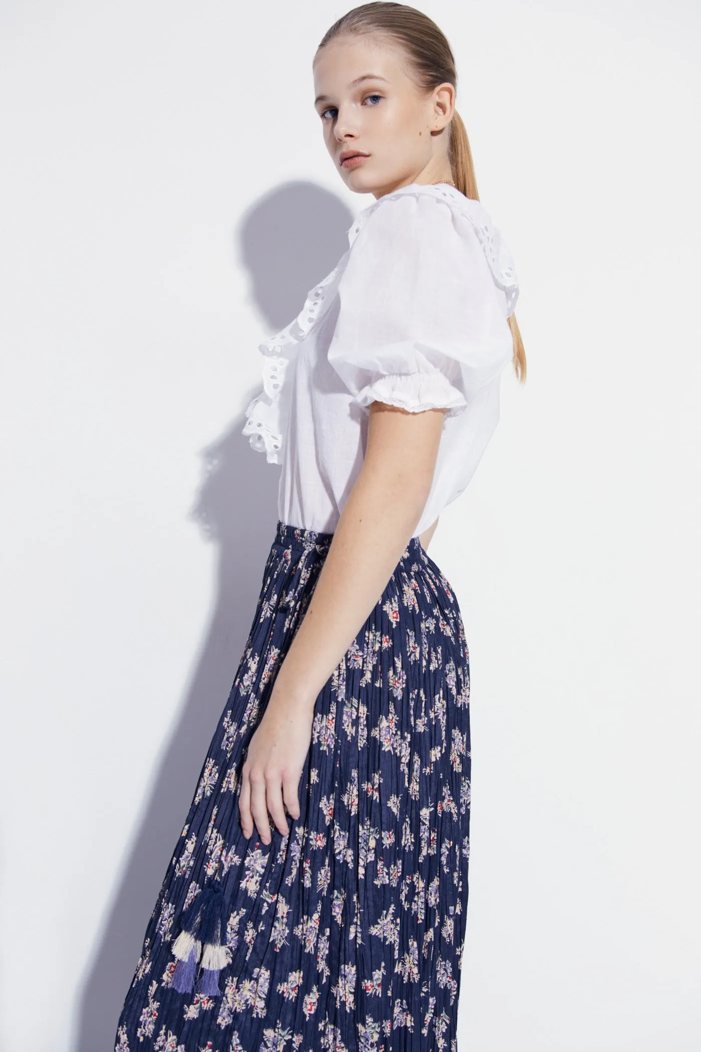 Long printed skirt