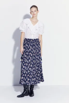 Long printed skirt