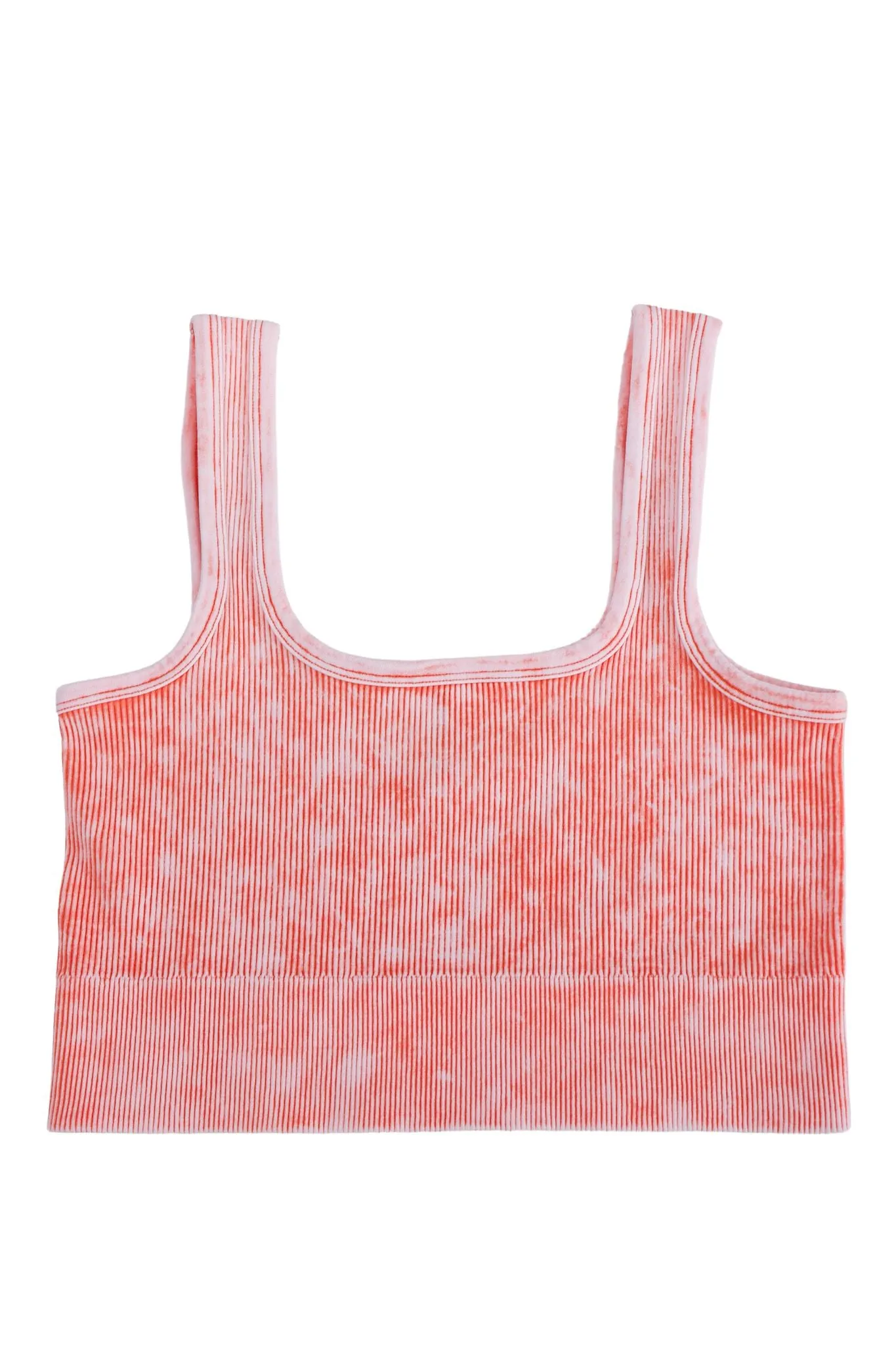 Madison Washed Ribbed Crop Top Bralette