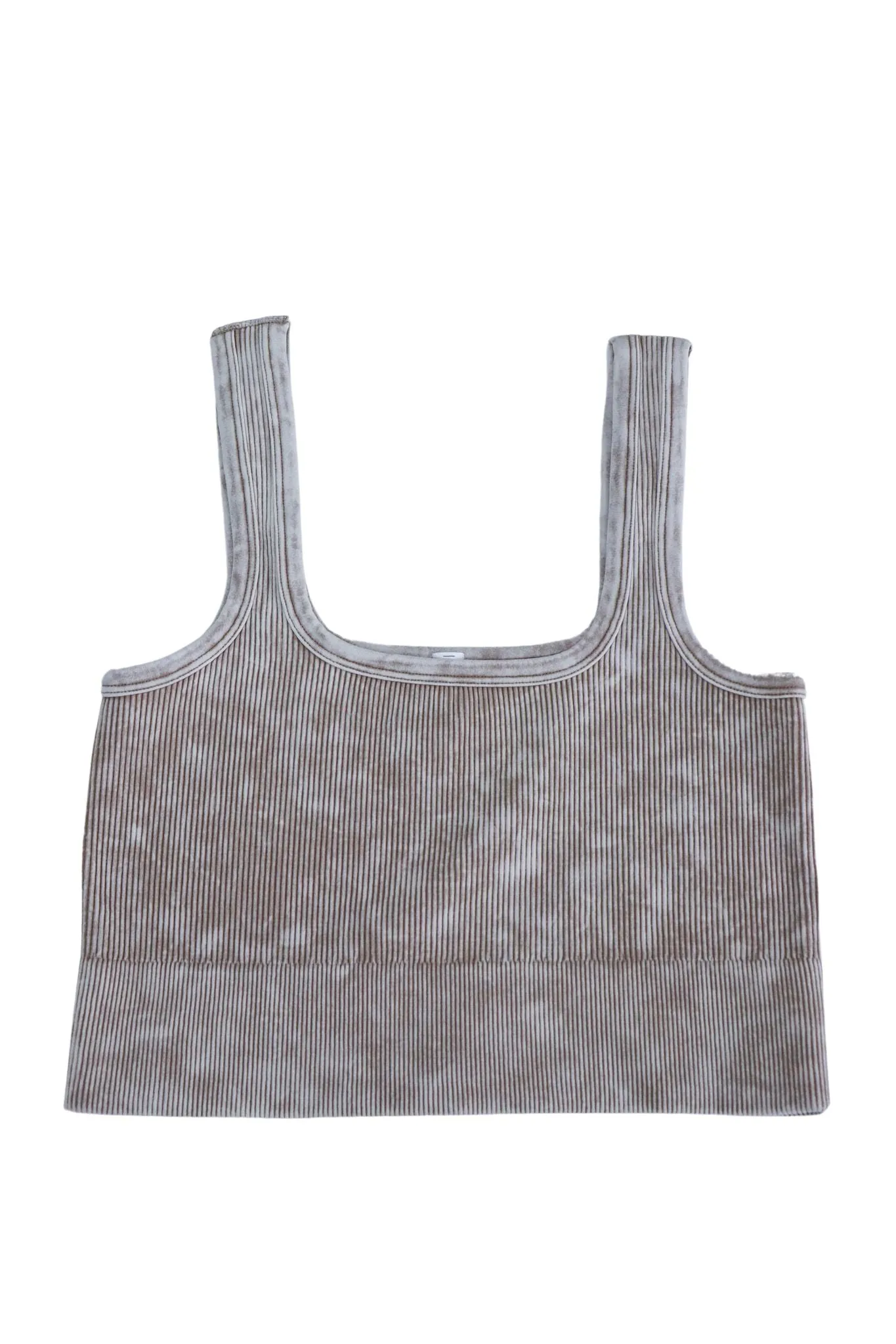 Madison Washed Ribbed Crop Top Bralette