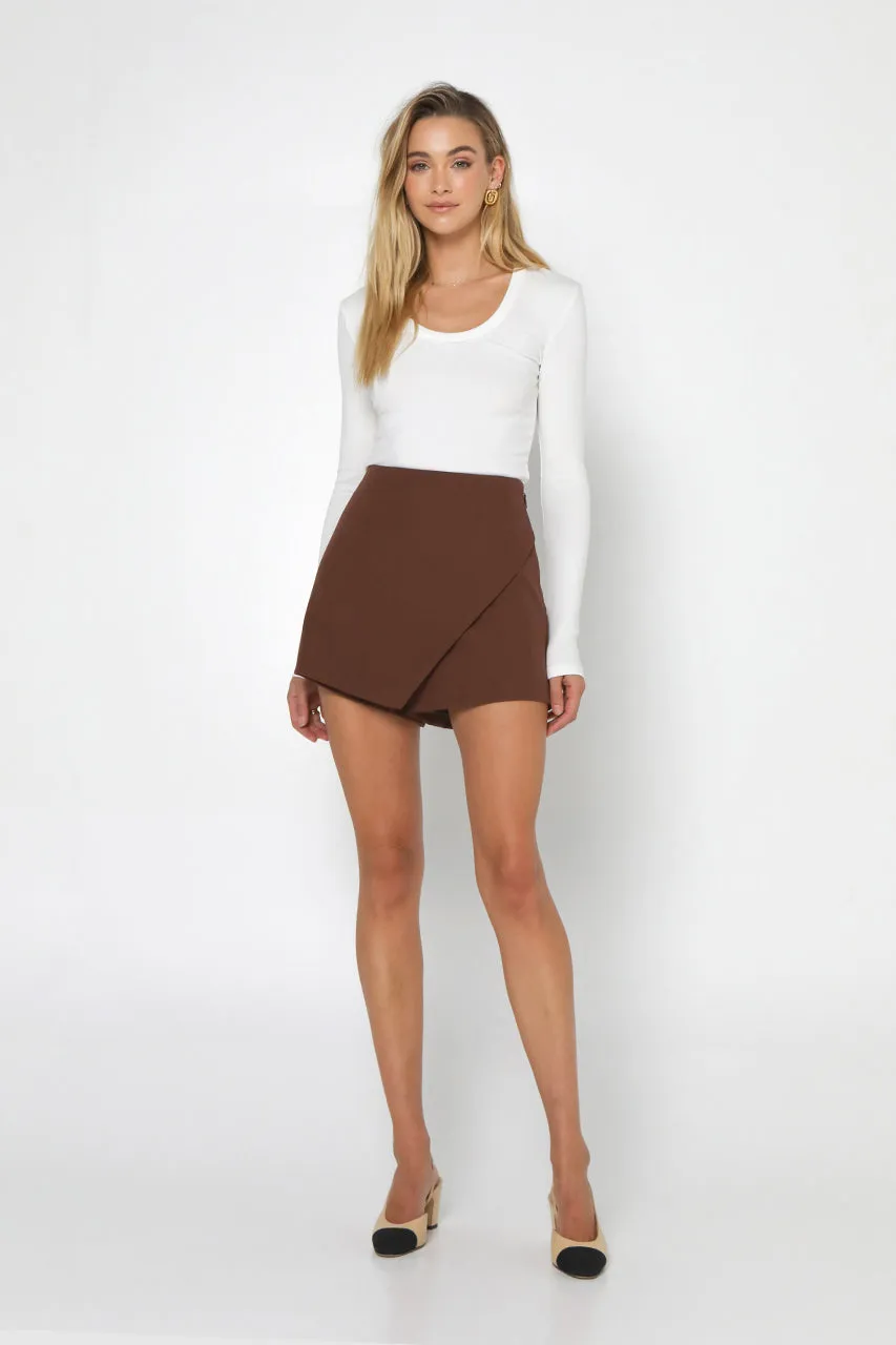 Marselle Mini Skort | Choc