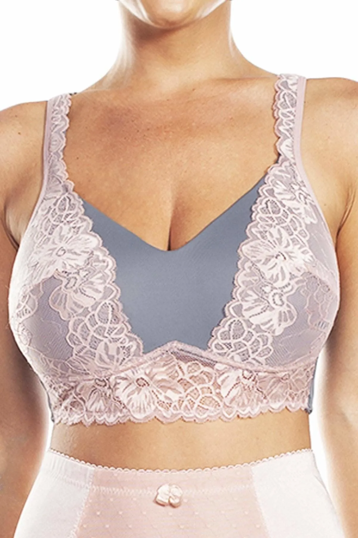 Molded Cup Bra with Lace Detail