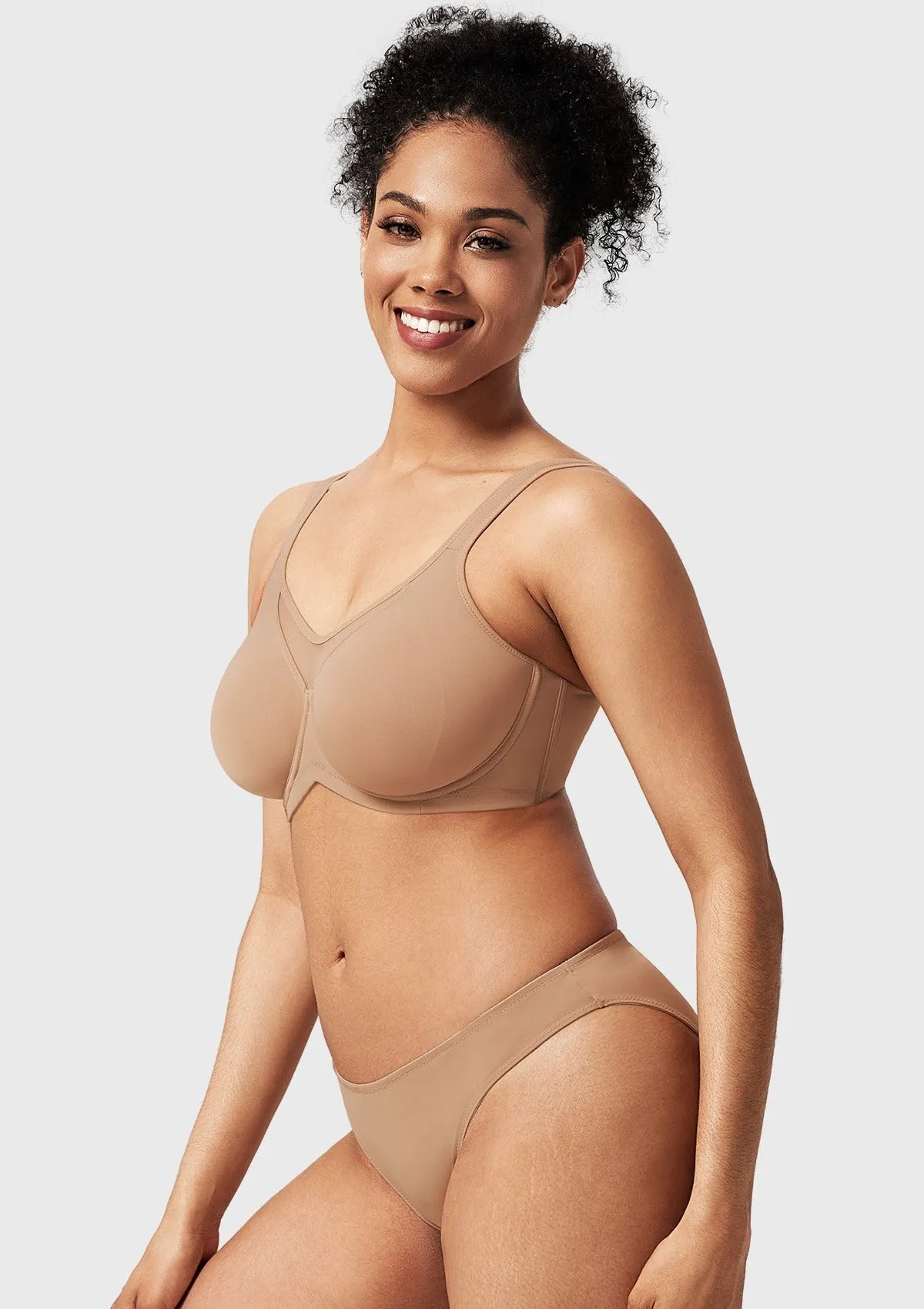 Momship Smoothing Unlined Minimizer Underwire Bra