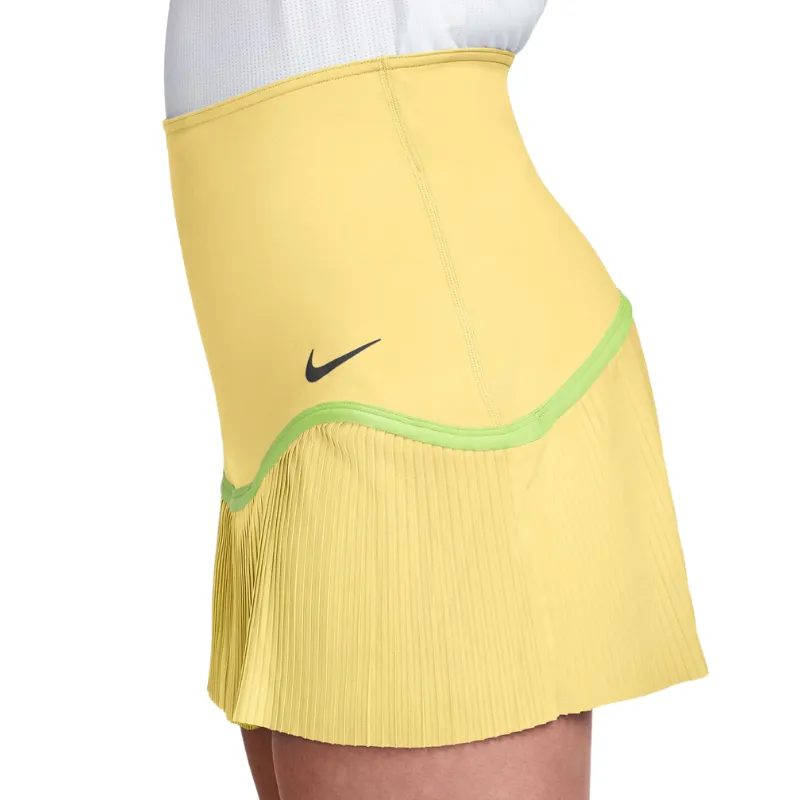 Nike Advantage Women Dri-Fit Tennis Skirt - Soft Yellow/Soft Yellow/Black