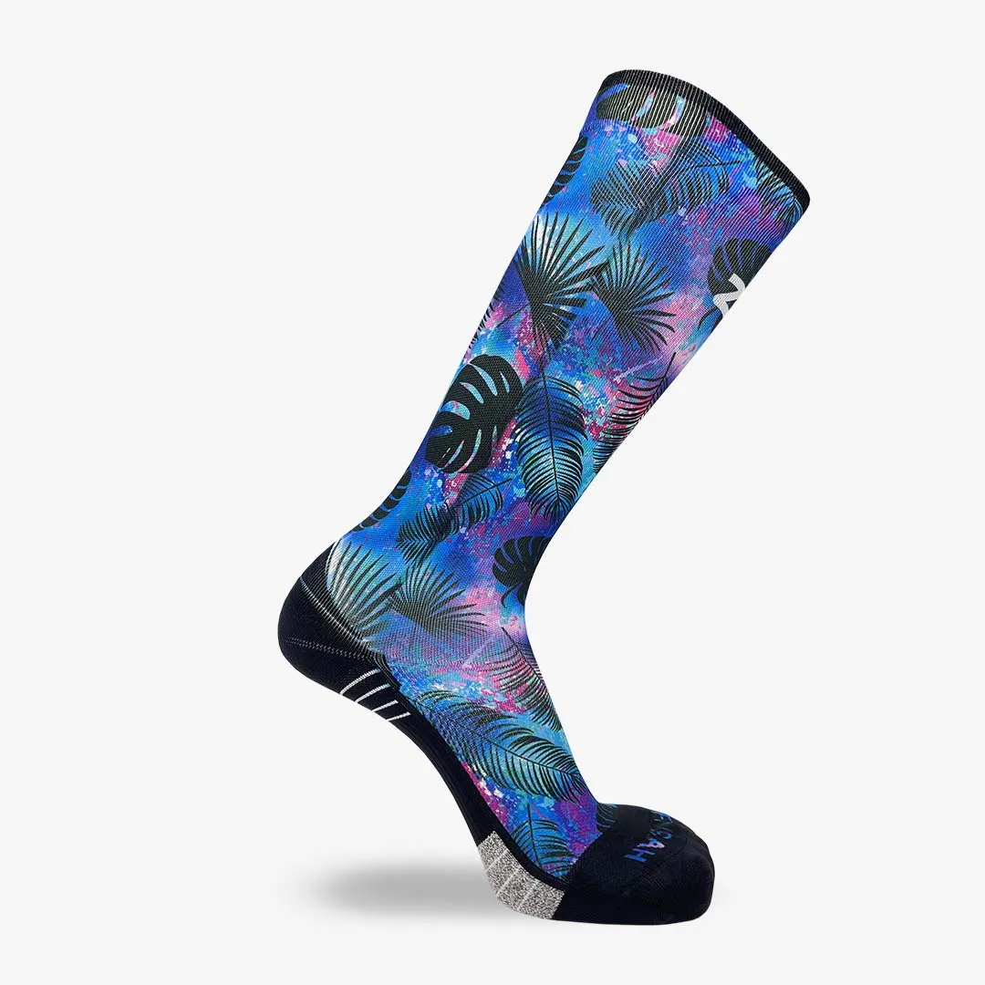 Palm Leaves Compression Socks (Knee-High)