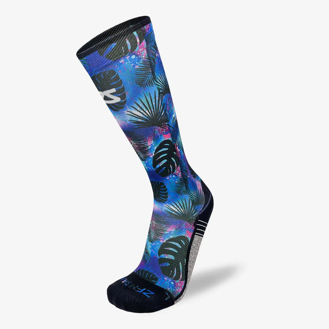 Palm Leaves Compression Socks (Knee-High)